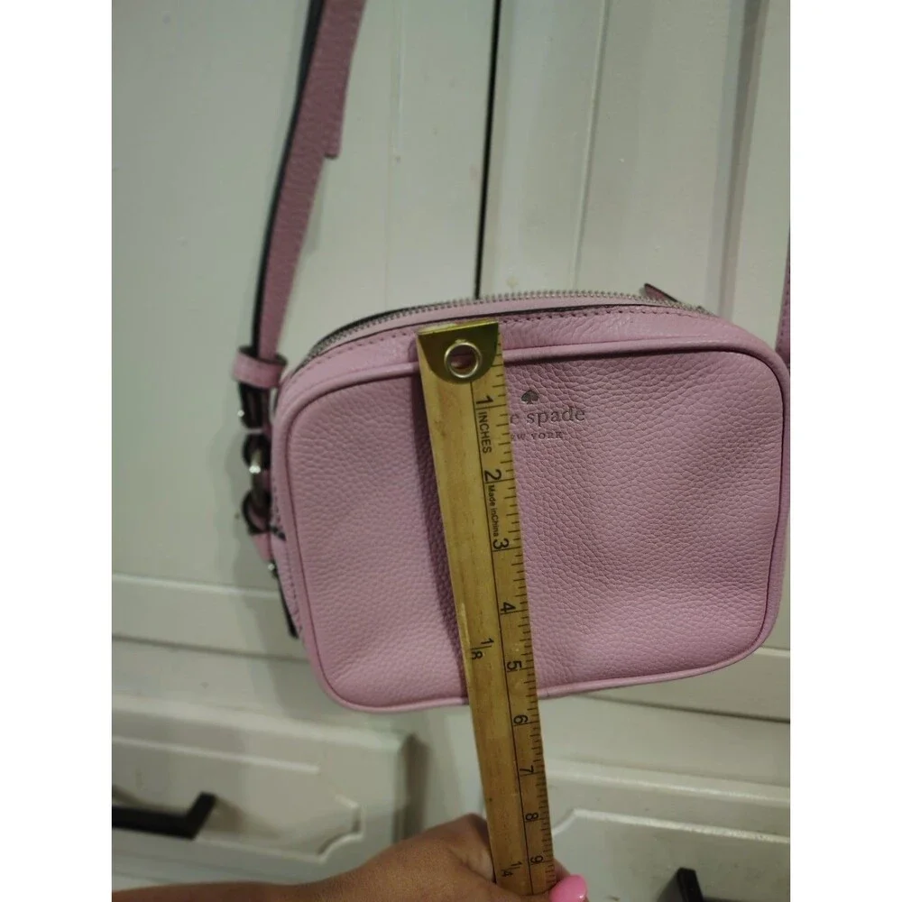 Kate Spade Crossbody Bag Womens Small Lavender Leather Zip Shoulder Purse